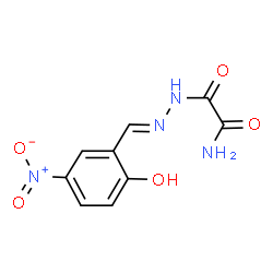 ChemSpider 2D Image | 2-[(2E)-2-(2-Hydroxy-5-nitrobenzylidene)hydrazino]-2-oxoacetamide | C9H8N4O5
