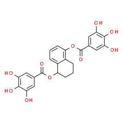 ChemSpider 2D Image | 1,2,3,4-Tetrahydronaphthalene-1,5-diyl bis(3,4,5-trihydroxybenzoate) | C24H20O10