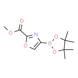 ChemSpider 2D Image | Methyl 4-(4,4,5,5-tetramethyl-1,3,2-dioxaborolan-2-yl)-1,3-oxazole-2-carboxylate | C11H16BNO5