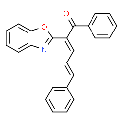 ChemSpider 2D Image | (2E,4E)-2-(1,3-Benzoxazol-2-yl)-1,5-diphenyl-2,4-pentadien-1-one | C24H17NO2
