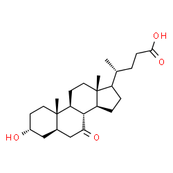 ChemSpider 2D Image | (3alpha,5alpha,17xi)-3-Hydroxy-7-oxocholan-24-oic acid | C24H38O4