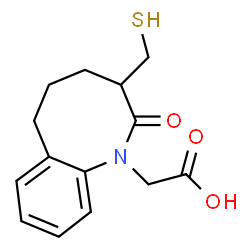 ChemSpider 2D Image | [2-Oxo-3-(sulfanylmethyl)-3,4,5,6-tetrahydro-1-benzazocin-1(2H)-yl]acetic acid | C14H17NO3S