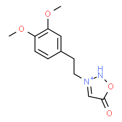 ChemSpider 2D Image | 3-[2-(3,4-Dimethoxyphenyl)ethyl]-5-oxo-2,5-dihydro-1,2,3-oxadiazol-3-ium | C12H15N2O4