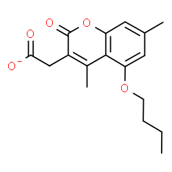 ChemSpider 2D Image | (5-Butoxy-4,7-dimethyl-2-oxo-2H-chromen-3-yl)acetate | C17H19O5