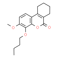 ChemSpider 2D Image | 4-Butoxy-3-methoxy-7,8,9,10-tetrahydro-6H-benzo[c]chromen-6-one | C18H22O4
