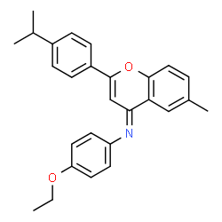 ChemSpider 2D Image | (4E)-N-(4-Ethoxyphenyl)-2-(4-isopropylphenyl)-6-methyl-4H-chromen-4-imine | C27H27NO2