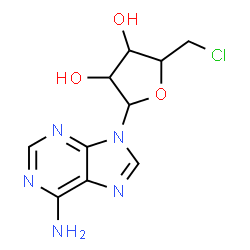 ChemSpider 2D Image | 9-(5-Chloro-5-deoxypentofuranosyl)-9H-purin-6-amine | C10H12ClN5O3