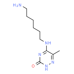 ChemSpider 2D Image | 5-[(6-Aminohexyl)amino]-6-methyl-1,2,4-triazin-3(2H)-one | C10H19N5O