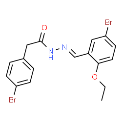 ChemSpider 2D Image | N'-[(E)-(5-Bromo-2-ethoxyphenyl)methylene]-2-(4-bromophenyl)acetohydrazide | C17H16Br2N2O2