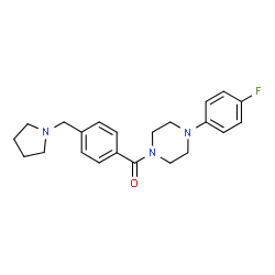 ChemSpider 2D Image | [4-(4-Fluorophenyl)-1-piperazinyl][4-(1-pyrrolidinylmethyl)phenyl]methanone | C22H26FN3O