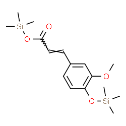 ChemSpider 2D Image | Trimethylsilyl (2E)-3-{3-methoxy-4-[(trimethylsilyl)oxy]phenyl}acrylate | C16H26O4Si2