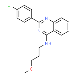ChemSpider 2D Image | 2-(4-Chlorophenyl)-N-(3-methoxypropyl)-4-quinazolinamine | C18H18ClN3O