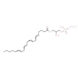 ChemSpider 2D Image | Ammonium 2-hydroxy-3-[(5E,8E,11E,14E)-5,8,11,14-icosatetraenoyloxy]propyl hydrogen phosphate | C23H42NO7P