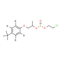 ChemSpider 2D Image | 2-Chloroethyl 1-{[4-(2-methyl-2-propanyl)(~2~H_4_)phenyl]oxy}-2-propanyl sulfite | C15H19D4ClO4S