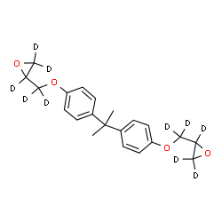ChemSpider 2D Image | 2,2'-{2,2-Propanediylbis[4,1-phenyleneoxy(~2~H_2_)methylene]}di(~2~H_3_)oxirane | C21H14D10O4
