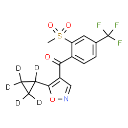 ChemSpider 2D Image | [5-(~2~H_5_)Cyclopropyl-1,2-oxazol-4-yl][2-(methylsulfonyl)-4-(trifluoromethyl)phenyl]methanone | C15H7D5F3NO4S