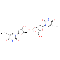 ChemSpider 2D Image | {(2R,3S,5R)-3-Hydroxy-5-[5-(~13~C)methyl-2,4-dioxo-3,4-dihydro-1(2H)-pyrimidinyl]tetrahydro-2-furanyl}methyl (2R,3S,5R)-2-(hydroxymethyl)-5-[5-(~13~C)methyl-2,4-dioxo-3,4-dihydro-1(2H)-pyrimidinyl]tet
rahydro-3-furanyl hydrogen phosphate (non-preferred name) | C1813C2H27N4O12P