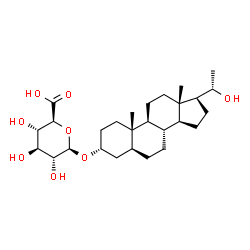 ChemSpider 2D Image | (3alpha,5alpha,20S)-20-Hydroxypregnan-3-yl beta-D-glucopyranosiduronic acid | C27H44O8