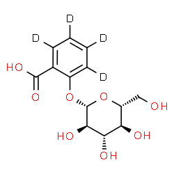 ChemSpider 2D Image | 2-(beta-D-Glucopyranosyloxy)(~2~H_4_)benzoic acid | C13H12D4O8