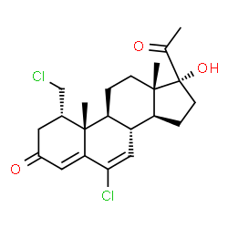 ChemSpider 2D Image | (1alpha)-6-Chloro-1-(chloromethyl)-17-hydroxypregna-4,6-diene-3,20-dione | C22H28Cl2O3