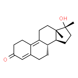 ChemSpider 2D Image | (17alpha)-17-Hydroxy-17-methylestra-4,9-dien-3-one | C19H26O2