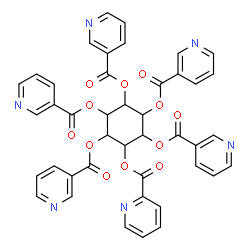 ChemSpider 2D Image | 2,3,4,5,6-Pentakis[(3-pyridinylcarbonyl)oxy]cyclohexyl 2-pyridinecarboxylate | C42H30N6O12