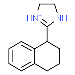 ChemSpider 2D Image | 2-(1,2,3,4-Tetrahydro-1-naphthalenyl)-4,5-dihydro-1H-imidazol-3-ium | C13H17N2