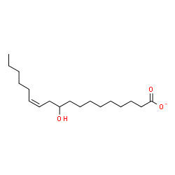 ChemSpider 2D Image | (12Z)-10-Hydroxy-12-octadecenoate | C18H33O3