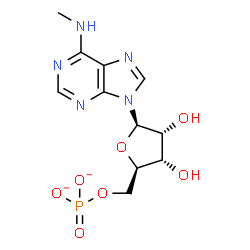 ChemSpider 2D Image | N-Methyl-5'-O-phosphonatoadenosine | C11H14N5O7P