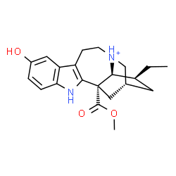 ChemSpider 2D Image | 12-Hydroxy-18-(methoxycarbonyl)ibogamin-6-ium | C21H27N2O3