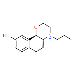 ChemSpider 2D Image | (4aR,10bR)-9-Hydroxy-4-propyl-3,4,4a,5,6,10b-hexahydro-2H-naphtho[1,2-b][1,4]oxazin-4-ium | C15H22NO2