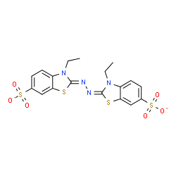 ChemSpider 2D Image | (2Z)-3-Ethyl-2-[(2E)-(3-ethyl-6-sulfonato-1,3-benzothiazol-2(3H)-ylidene)hydrazono]-2,3-dihydro-1,3-benzothiazole-6-sulfonate | C18H16N4O6S4