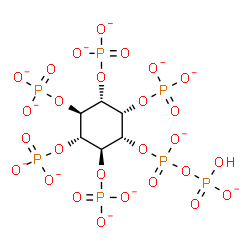 ChemSpider 2D Image | Diphosphoric acid, mono[(1alpha,2alpha,3alpha,4beta,5alpha,6beta)-2,3,4,5,6-pentakis(phosphonooxy)cyclohexyl] ester, ion(12-) | C6H7O27P7