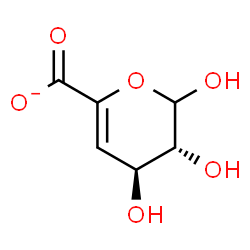 ChemSpider 2D Image | 4-Deoxy-L-threo-hex-4-enopyranuronate | C6H7O6