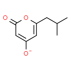 ChemSpider 2D Image | 6-Isobutyl-2-oxo-2H-pyran-4-olate | C9H11O3