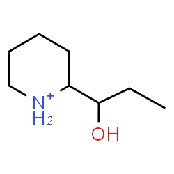 ChemSpider 2D Image | 2-(1-Hydroxypropyl)piperidinium | C8H18NO