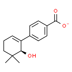ChemSpider 2D Image | 4-[(6S)-6-Hydroxy-5,5-dimethyl-1-cyclohexen-1-yl]benzoate | C15H17O3