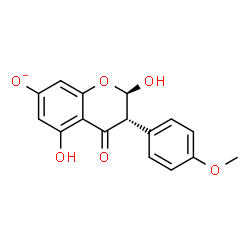 ChemSpider 2D Image | (2R,3S)-2,5-Dihydroxy-3-(4-methoxyphenyl)-4-oxo-7-chromanolate | C16H13O6