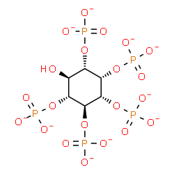 ChemSpider 2D Image | (1R,2S,3R,4S,5S,6R)-6-Hydroxy-1,2,3,4,5-cyclohexanepentayl pentakis(phosphate) | C6H7O21P5