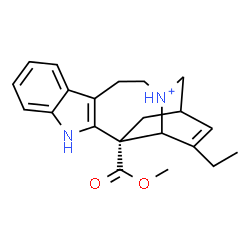 ChemSpider 2D Image | (5xi,18beta)-18-(Methoxycarbonyl)-3,4-didehydroibogamin-6-ium | C21H25N2O2
