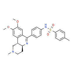 ChemSpider 2D Image | N-{4-[(4aS,10bS)-8,9-Dimethoxy-2-methyl-1,2,3,4,4a,10b-hexahydrobenzo[c][1,6]naphthyridin-6-yl]phenyl}-4-methylbenzenesulfonamide | C28H31N3O4S