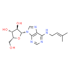 ChemSpider 2D Image | N-(3-Methyl-2-buten-1-yl)-9-(beta-D-xylofuranosyl)-9H-purin-6-amine | C15H21N5O4