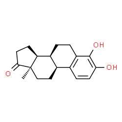 ChemSpider 2D Image | (8alpha,13alpha)-3,4-Dihydroxyestra-1,3,5(10)-trien-17-one | C18H22O3