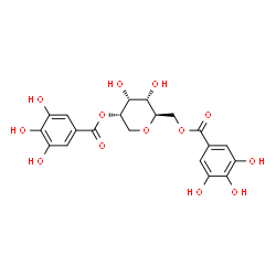 ChemSpider 2D Image | 1,5-Anhydro-2,6-bis-O-(3,4,5-trihydroxybenzoyl)-D-allitol | C20H20O13