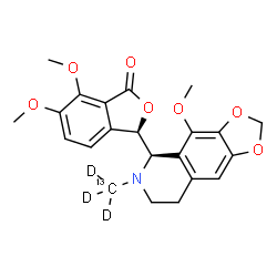 ChemSpider 2D Image | (3R)-6,7-Dimethoxy-3-[(5R)-4-methoxy-6-(~13~C,~2~H_3_)methyl-5,6,7,8-tetrahydro[1,3]dioxolo[4,5-g]isoquinolin-5-yl]-2-benzofuran-1(3H)-one | C2113CH20D3NO7