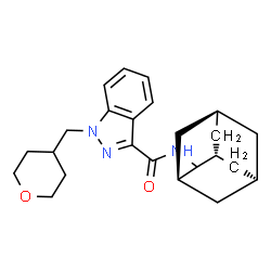 ChemSpider 2D Image | N-[(1r,3s,5R,7S)-Adamantan-2-yl]-1-(tetrahydro-2H-pyran-4-ylmethyl)-1H-indazole-3-carboxamide | C24H31N3O2