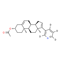 ChemSpider 2D Image | (3beta,9beta,14beta)-17-[(~2~H_4_)-3-Pyridinyl]androsta-5,16-dien-3-yl acetate | C26H29D4NO2