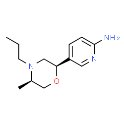 ChemSpider 2D Image | 5-[(2R,5R)-5-Methyl-4-propyl-2-morpholinyl]-2-pyridinamine | C13H21N3O