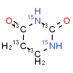 ChemSpider 2D Image | (~13~C_4_,~15~N_2_)Dihydro-2,4(1H,3H)-pyrimidinedione | 13C4H615N2O2