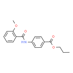 ChemSpider 2D Image | Propyl 4-[(2-methoxybenzoyl)amino]benzoate | C18H19NO4
